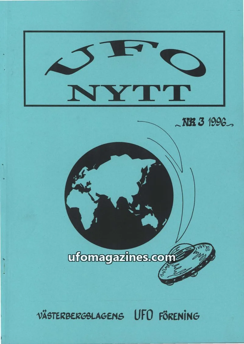 Cover of UFO-Nytt Vasterbergslagen issue 3: UFO NYTT