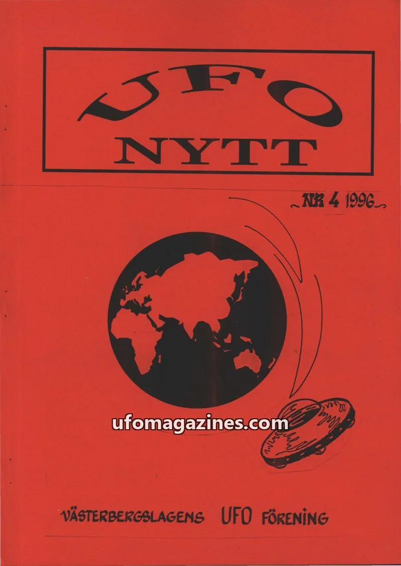 Cover of UFO-Nytt Vasterbergslagen issue 4: UFO NYTT