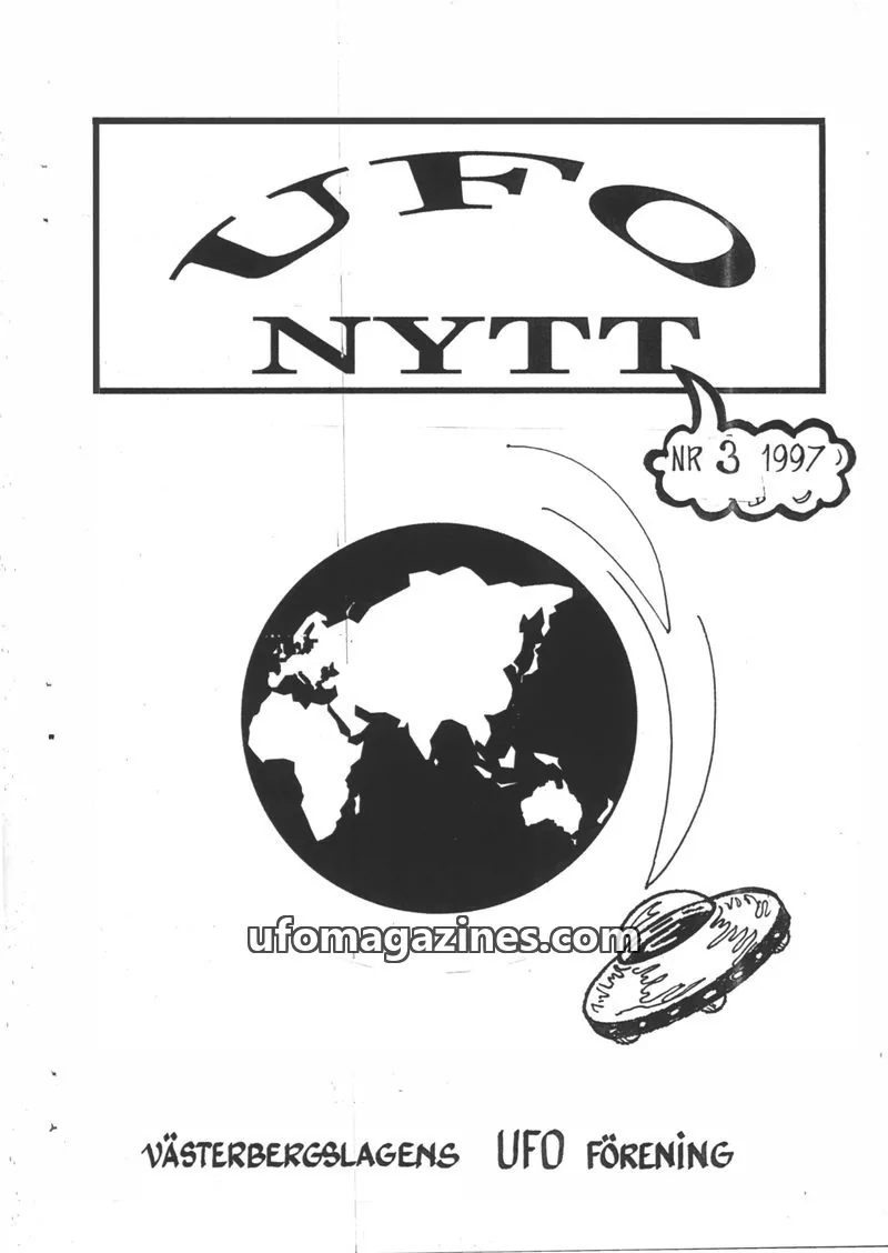 Cover of UFO-Nytt Vasterbergslagen issue 3: UFO Nytt