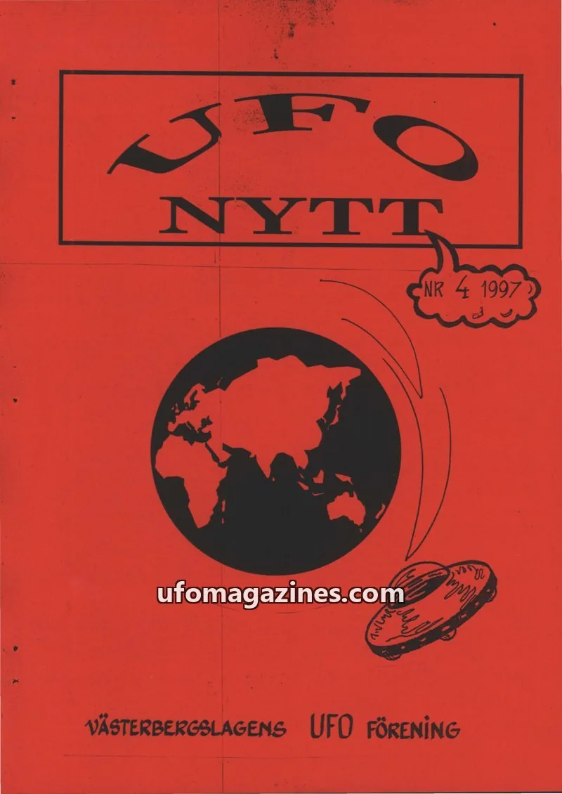 Cover of UFO-Nytt Vasterbergslagen issue 4: UFO NYTT