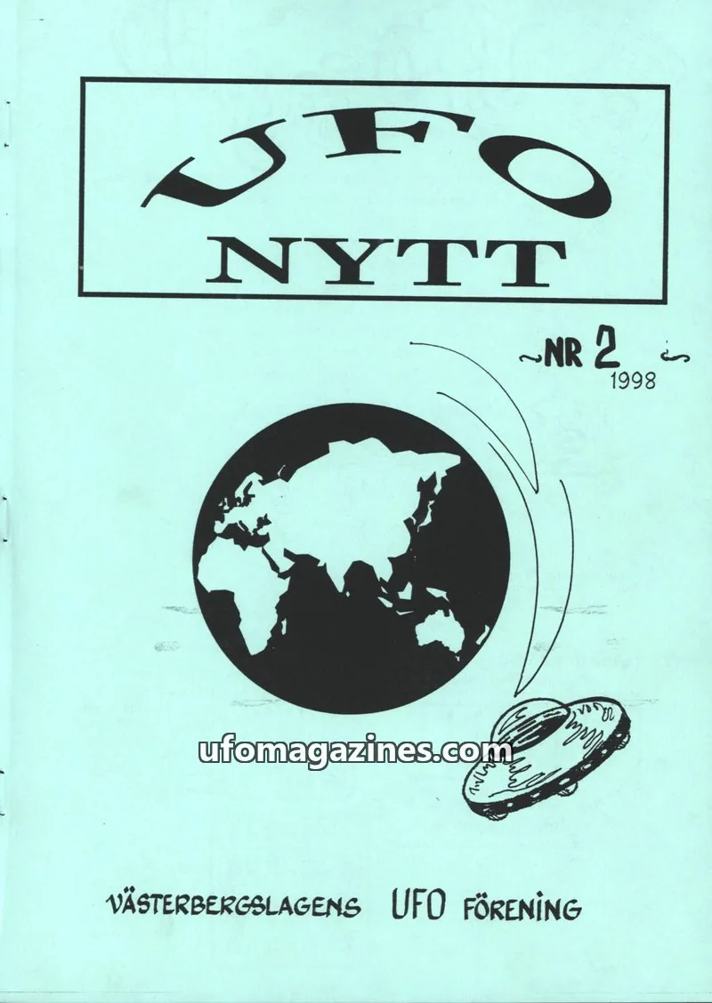 Cover of UFO-Nytt Vasterbergslagen issue 2: UFO NYTT