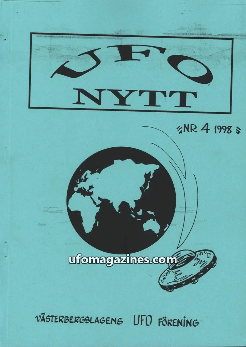 Cover of UFO-Nytt Vasterbergslagen issue 4: UFO NYTT