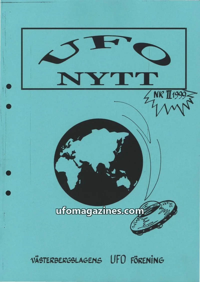 Cover of UFO-Nytt Vasterbergslagen issue II 1999: UFO NYTT