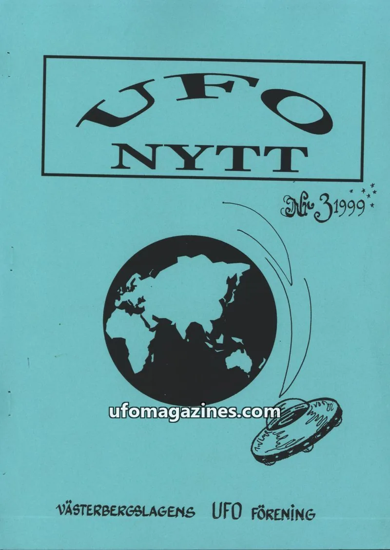 Cover of UFO-Nytt Vasterbergslagen issue 3: UFO NYTT
