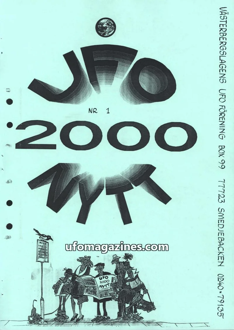 Cover of UFO-Nytt Vasterbergslagen issue 1: UFO 2000 NYTT