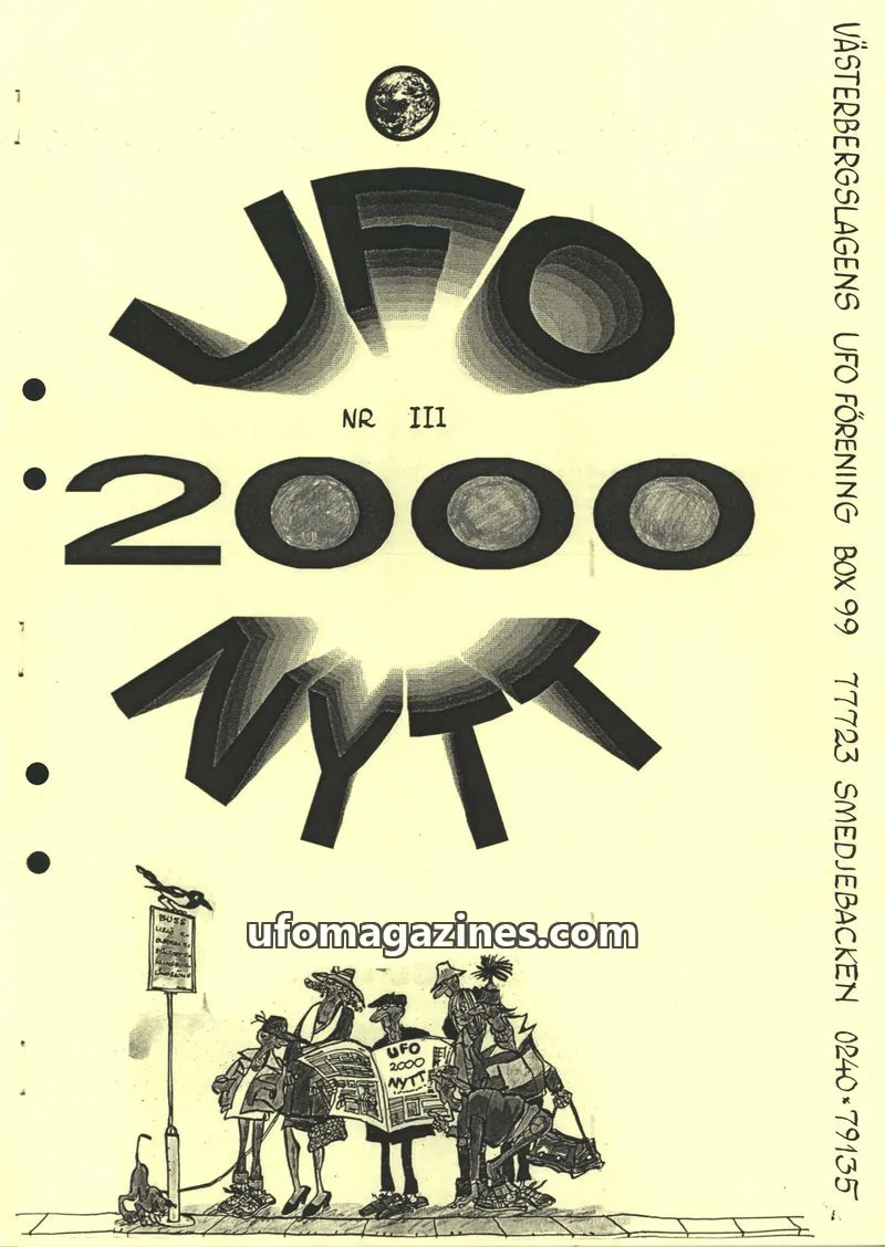 Cover of UFO-Nytt Vasterbergslagen issue NR III: UFO NYTT