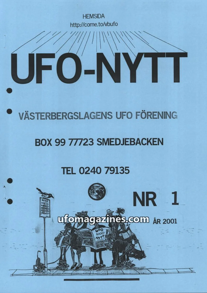 Cover of UFO-Nytt Vasterbergslagen issue 1: UFO-NYTT