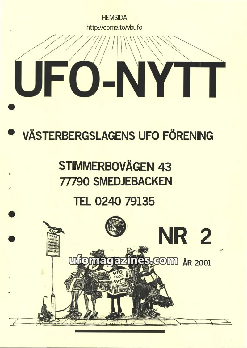 Cover of UFO-Nytt Vasterbergslagen issue 2: UFO-NYTT