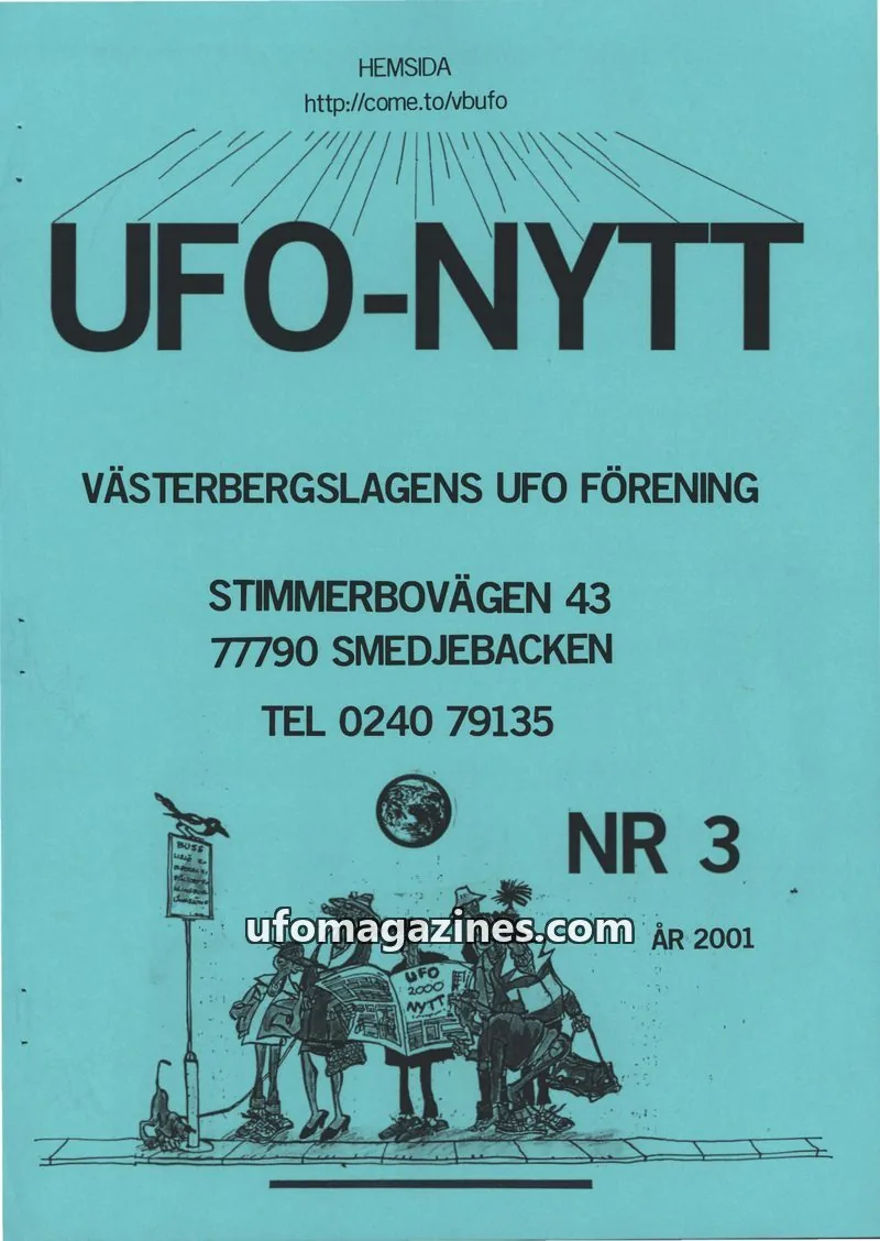 Cover of UFO-Nytt Vasterbergslagen issue 3: UFO-NYTT