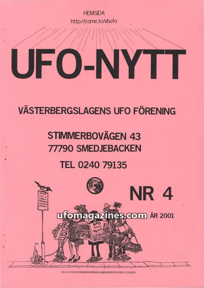 Cover of UFO-Nytt Vasterbergslagen issue 4: UFO-NYTT