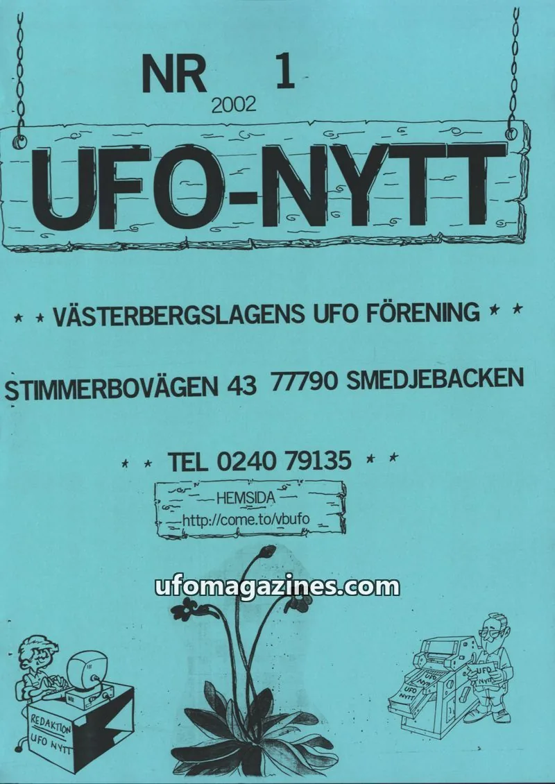 Cover of UFO-Nytt Vasterbergslagen issue 1: UFO-NYTT