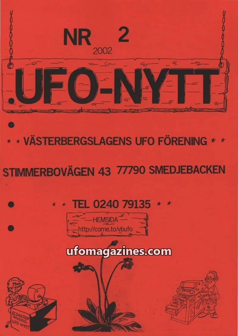Cover of UFO-Nytt Vasterbergslagen issue 2: UFO-NYTT