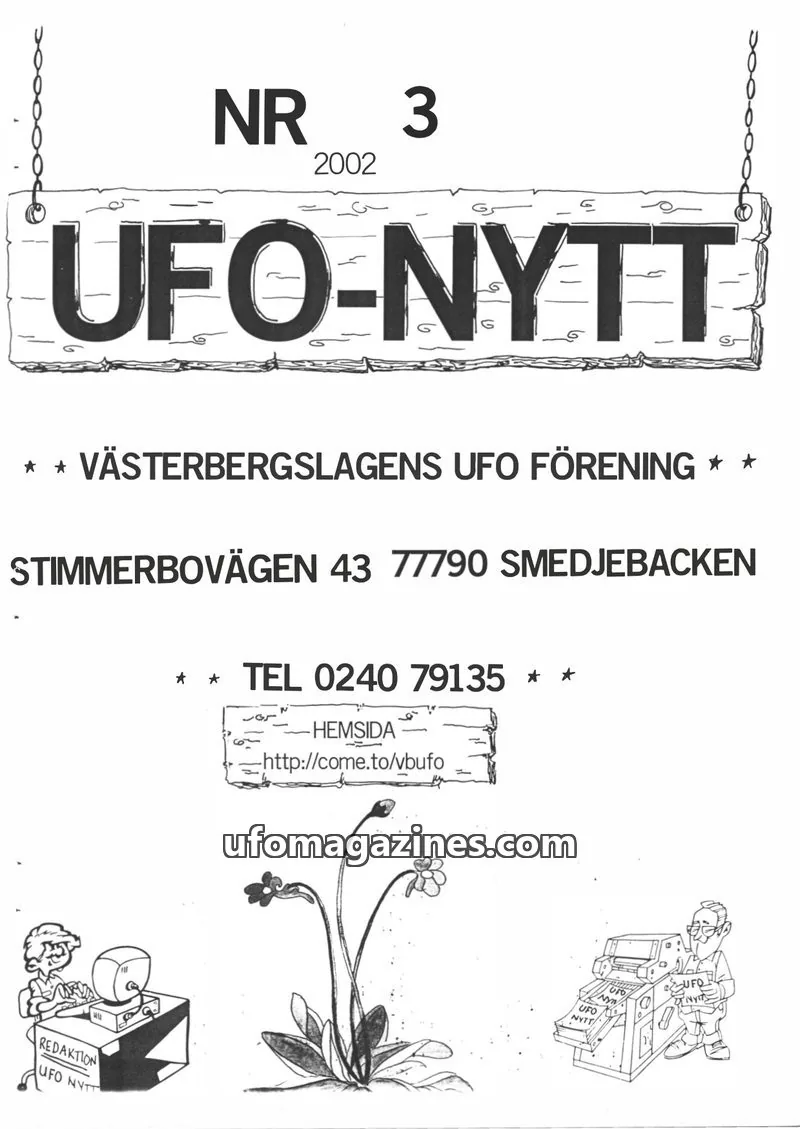 Cover of UFO-Nytt Vasterbergslagen issue 3: UFO-NYTT