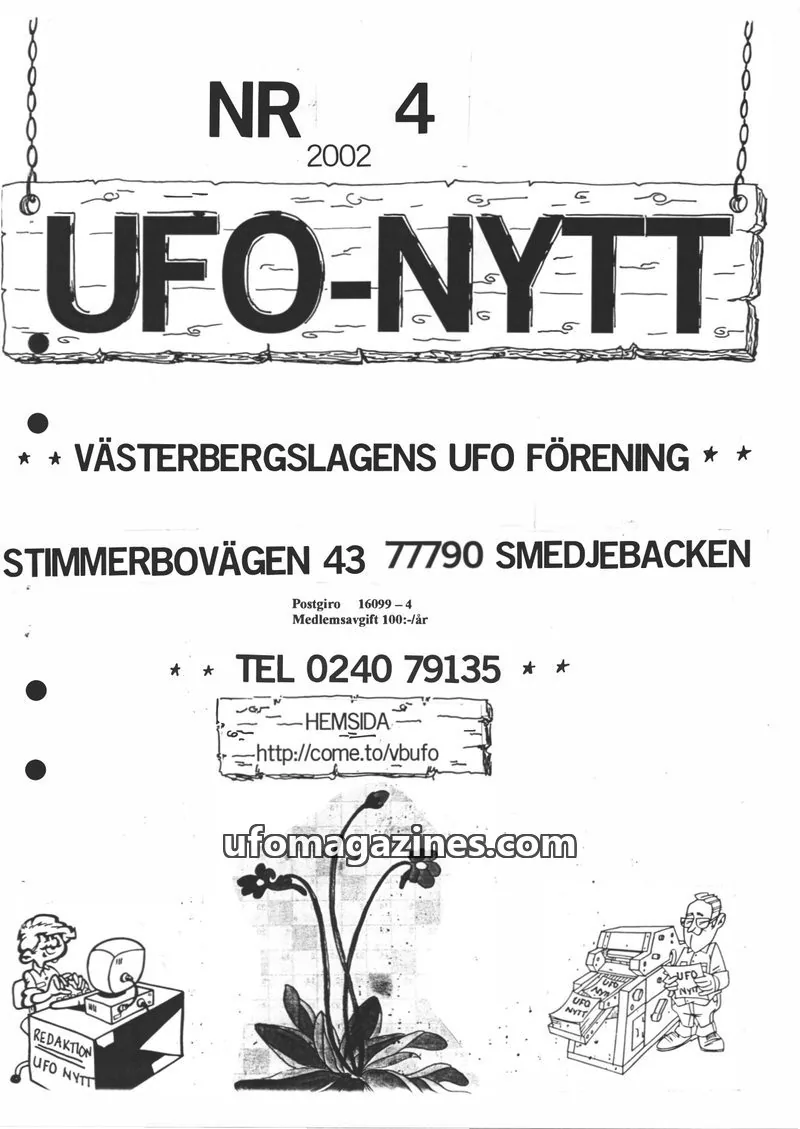 Cover of UFO-Nytt Vasterbergslagen issue 4: UFO-NYTT