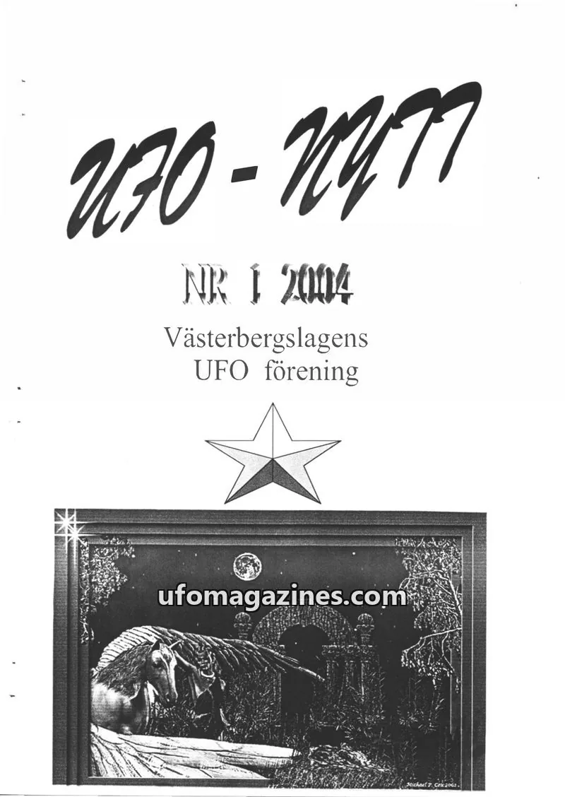 Cover of UFO-Nytt Vasterbergslagen issue 1: UFO-Nytt