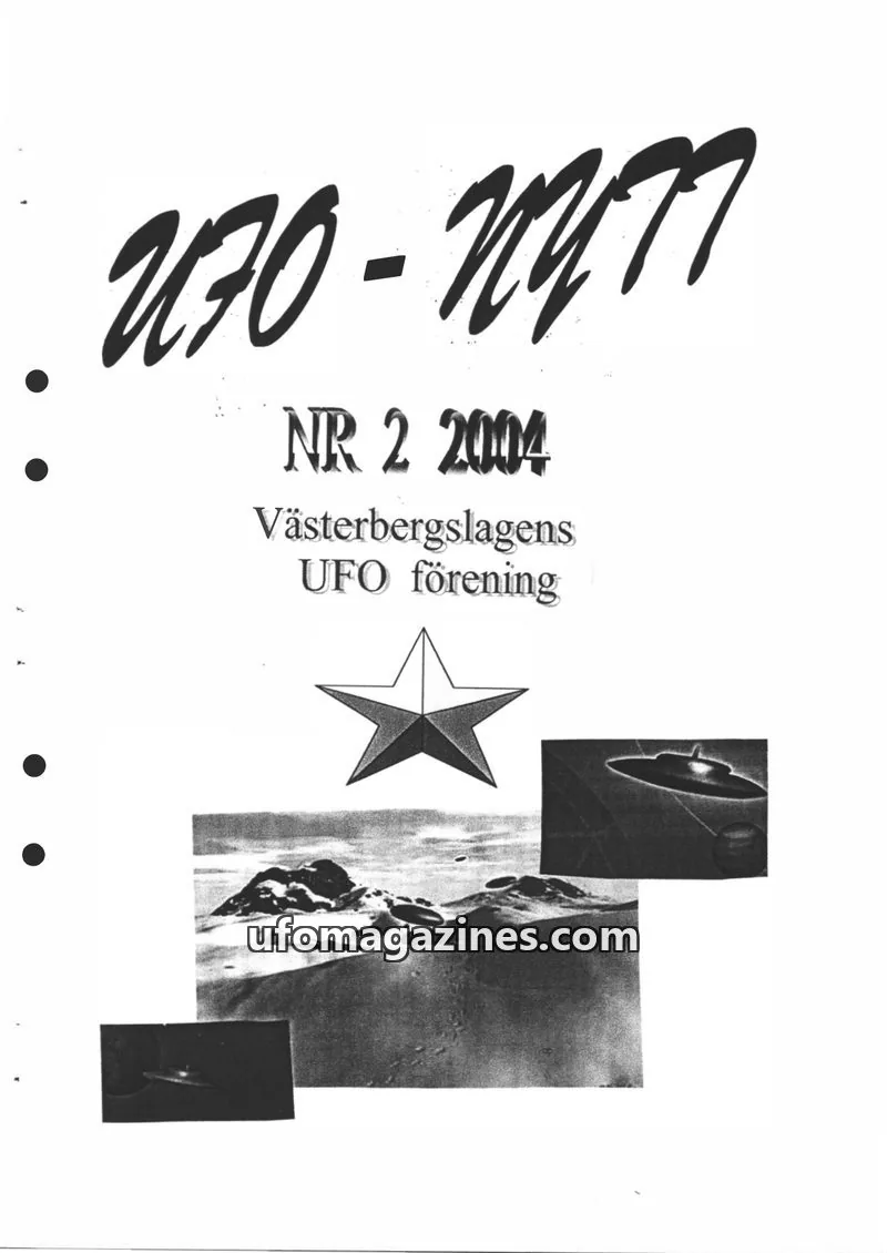 Cover of UFO-Nytt Vasterbergslagen issue NR 2 2004: UFO-NYTT