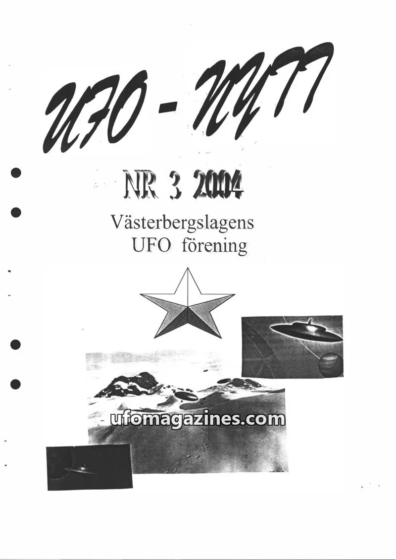 Cover of UFO-Nytt Vasterbergslagen issue 3: UFO-NYTT