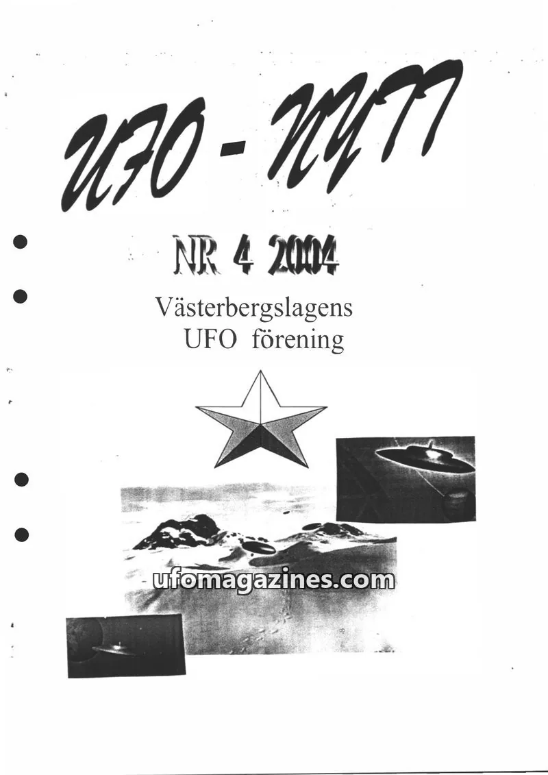 Cover of UFO-Nytt Vasterbergslagen issue 4: UFO-NYTT