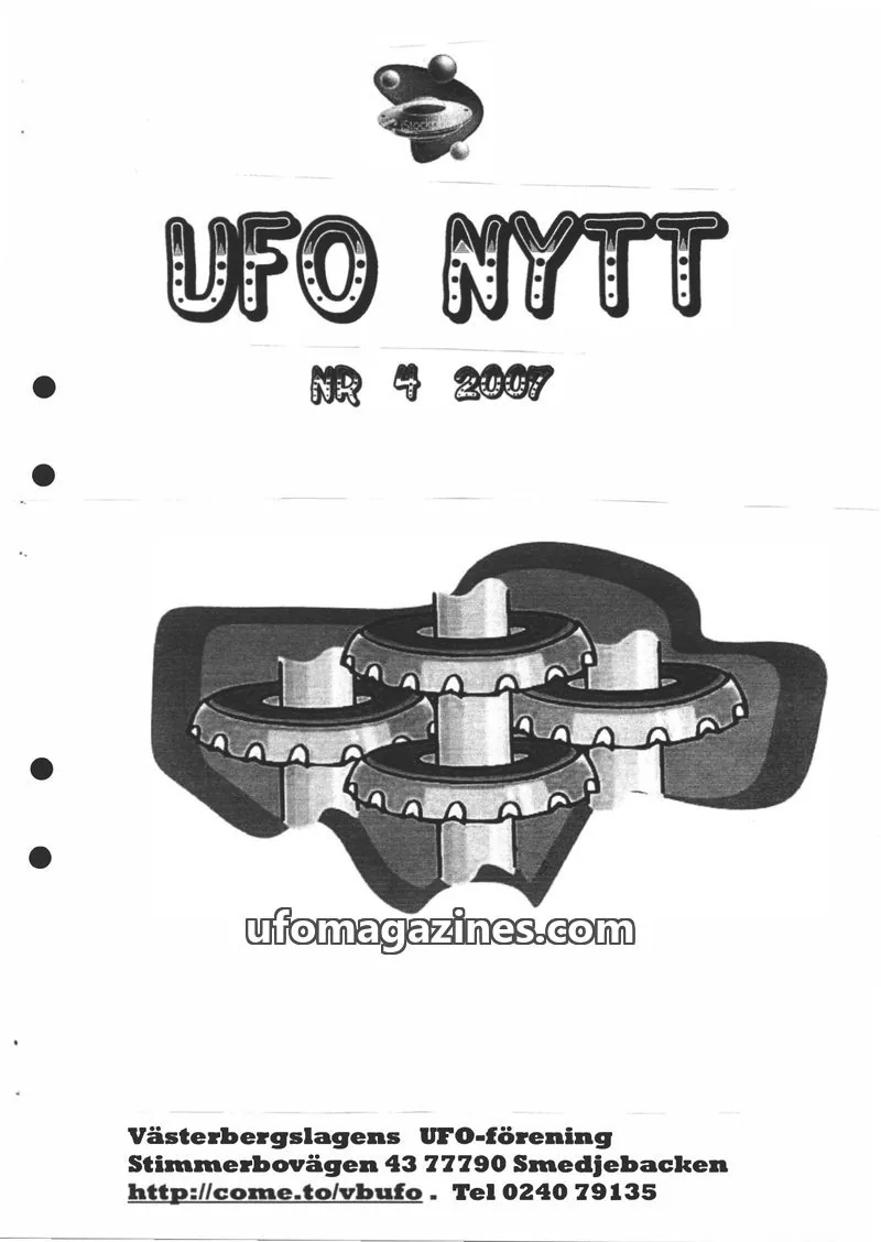 Cover of UFO-Nytt Vasterbergslagen issue 4: UFO NYTT