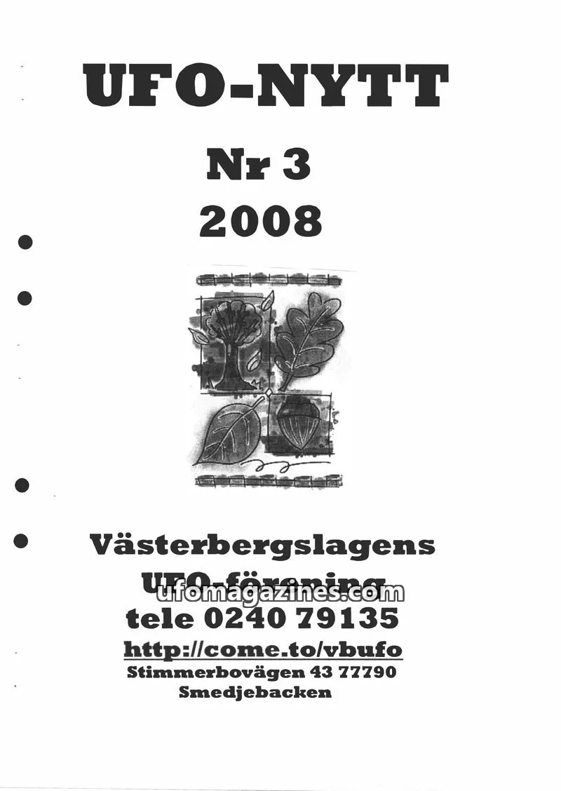 Cover of UFO-Nytt Vasterbergslagen issue 3: UFO-NYTT