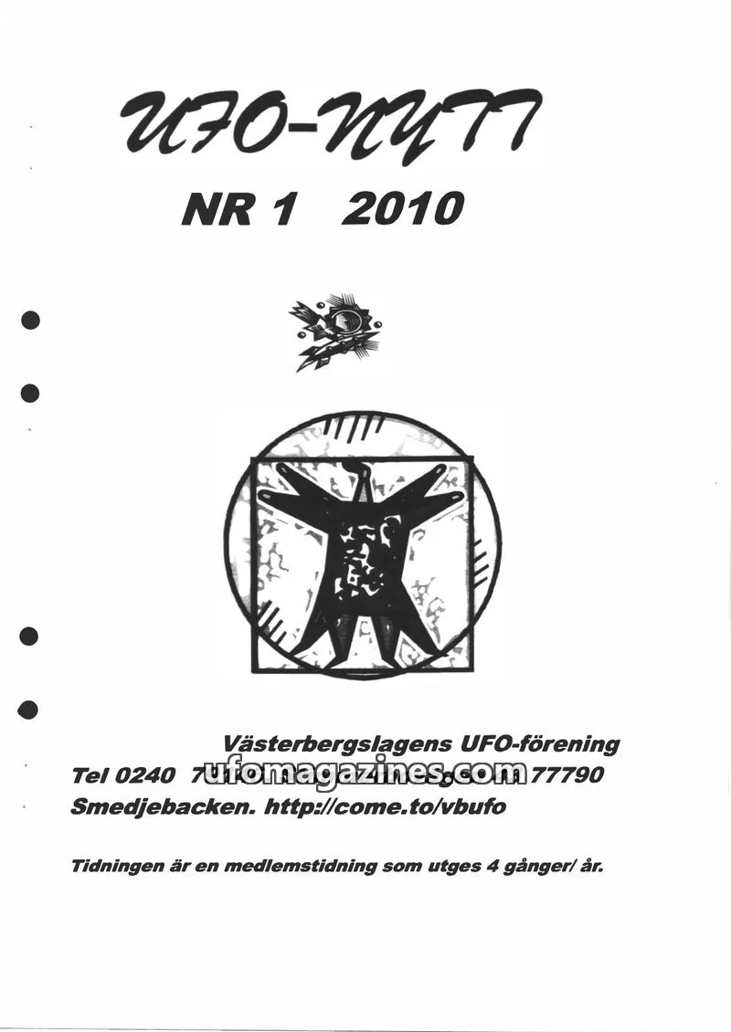 Cover of UFO-Nytt Vasterbergslagen issue 1: UFO-NYTT