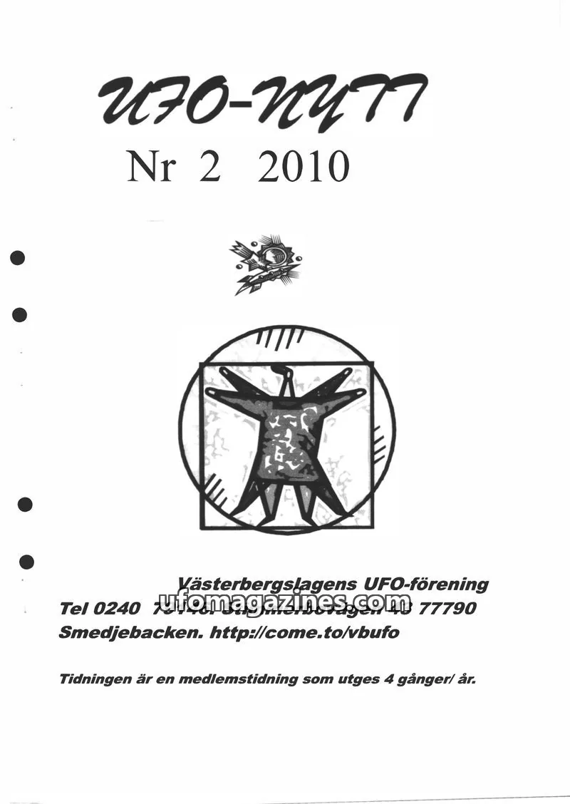 Cover of UFO-Nytt Vasterbergslagen issue 2: UFO-NYTT