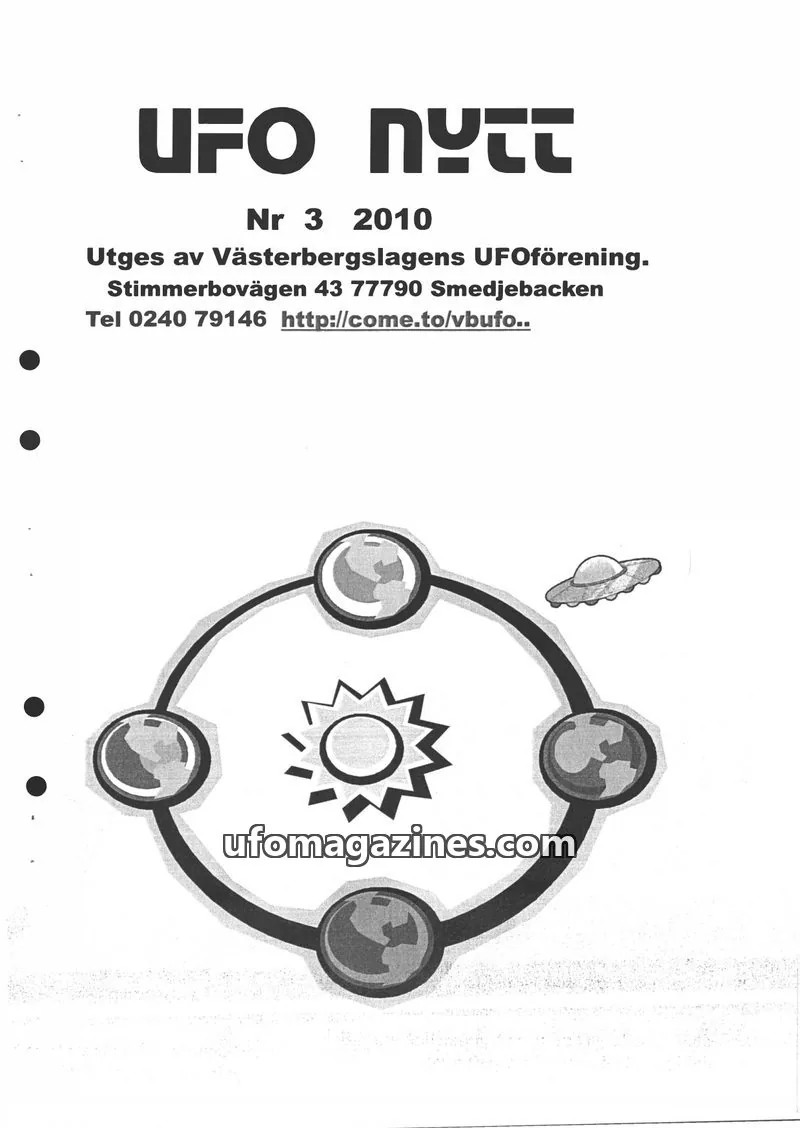 Cover of UFO-Nytt Vasterbergslagen issue 3: UFO Nytt