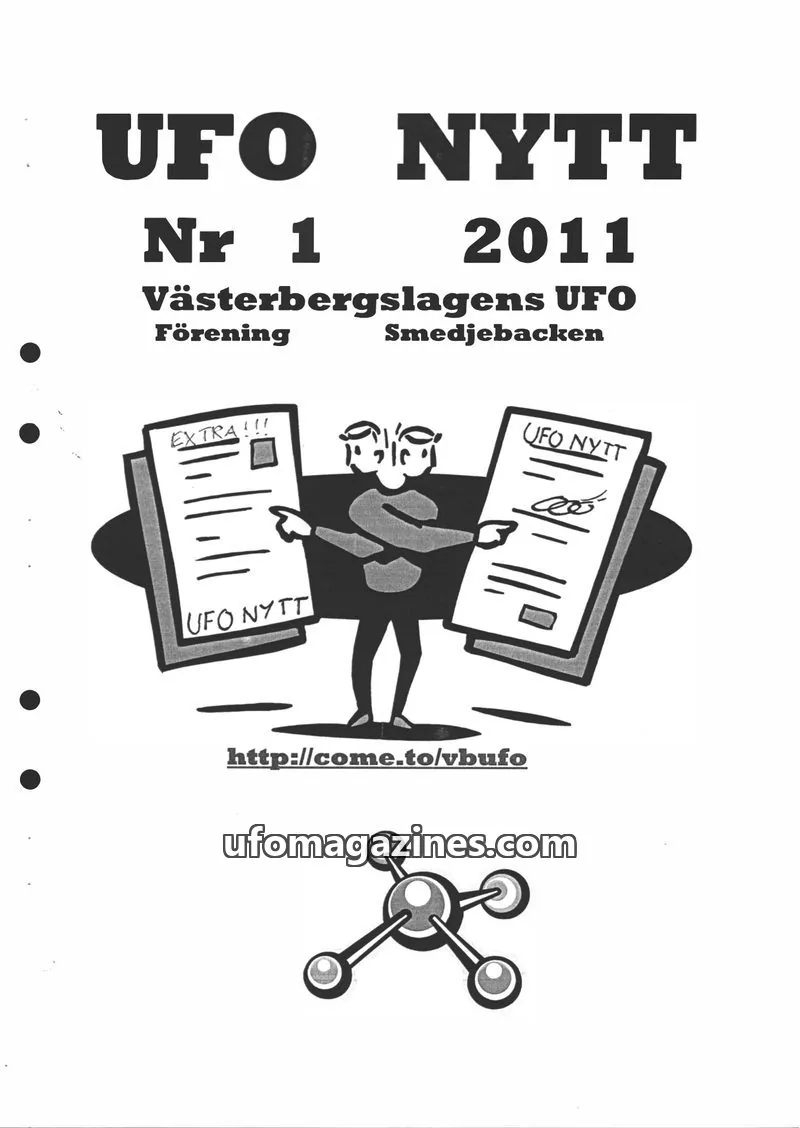 Cover of UFO-Nytt Vasterbergslagen issue 1: UFO NYTT