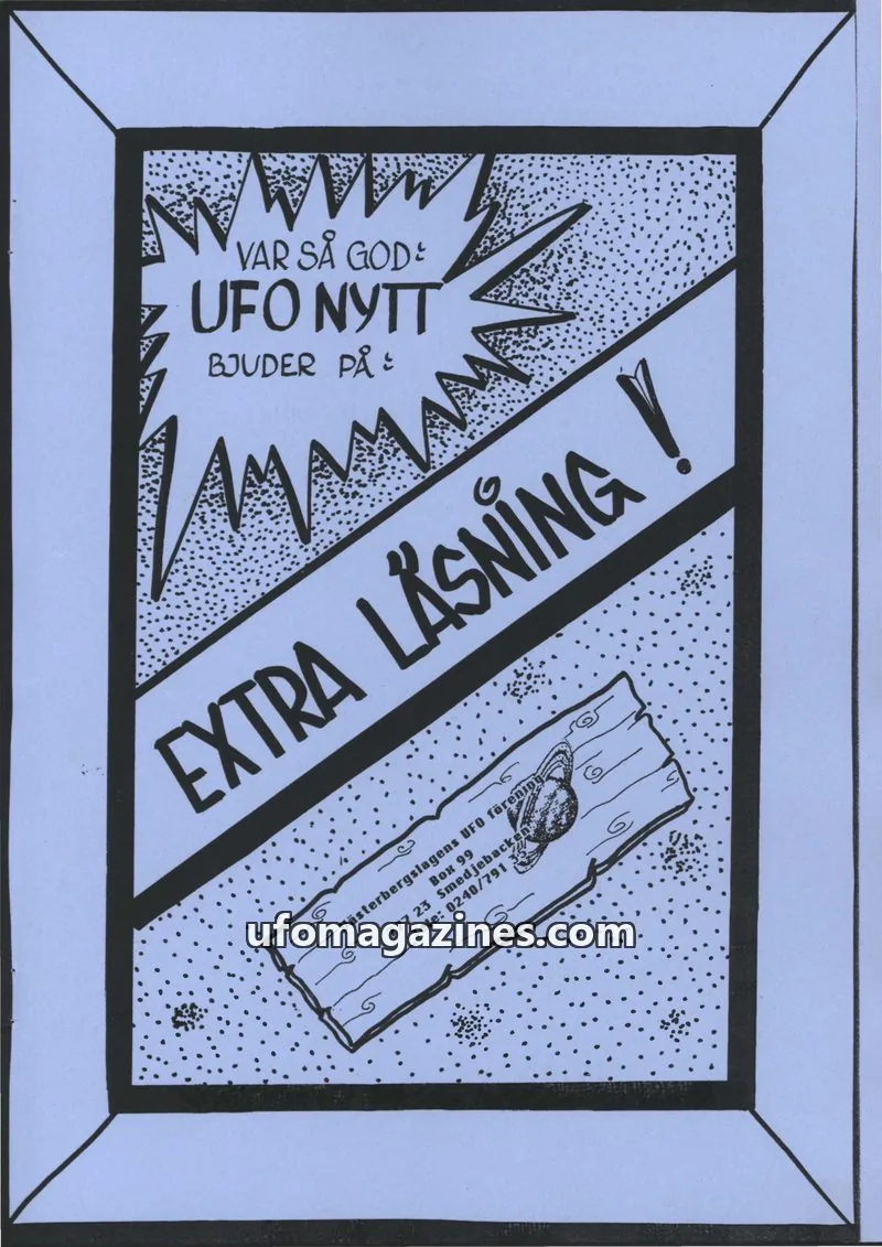 Cover of UFO-Nytt Vasterbergslagen issue EXTRA LÄSNING !: UFO NYTT