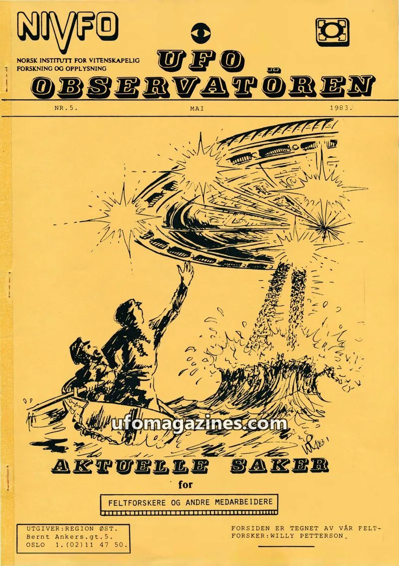 Cover of UFO-Observatoren issue 5: UFO OBSERVATØREN