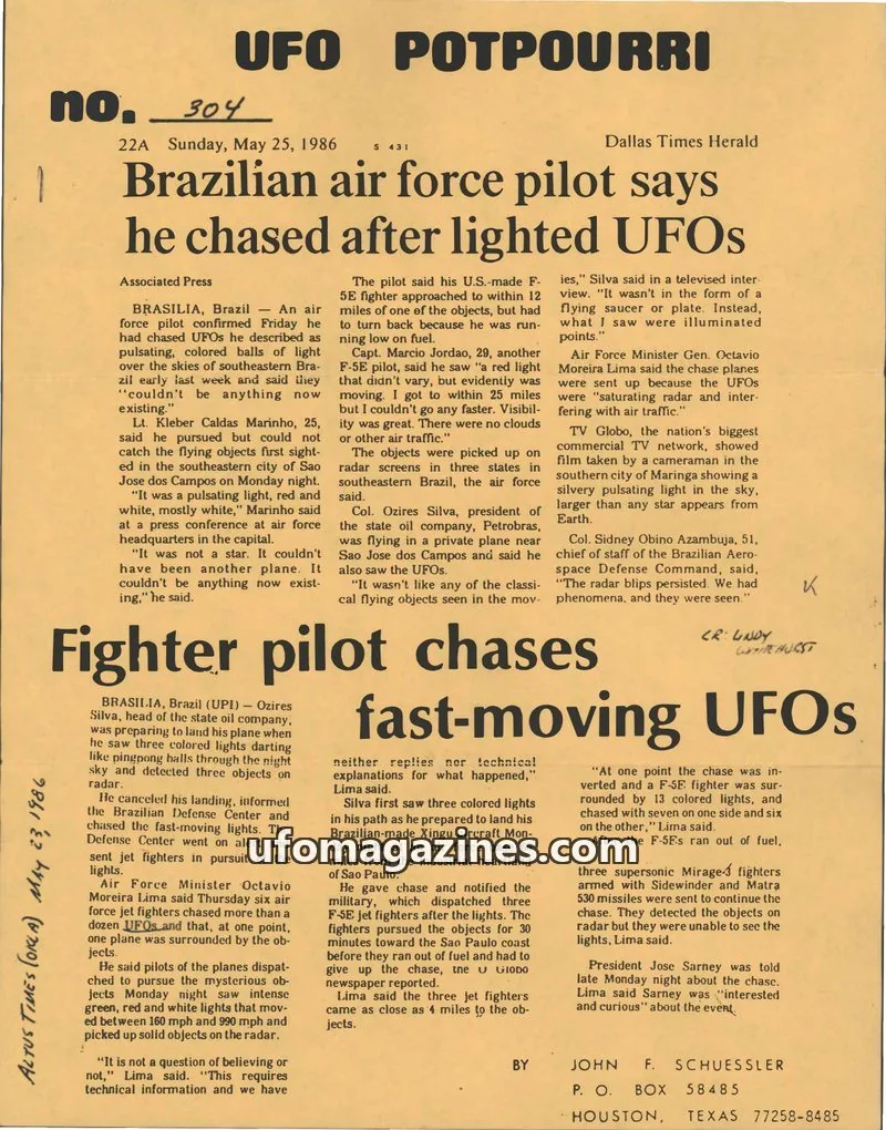 Cover of UFO Potpourri (John Schuessler) issue 304: UFO POTPOURRI