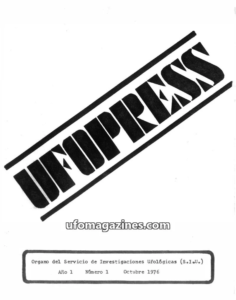 Cover of UFO PRESS issue 1: UFOPRESS