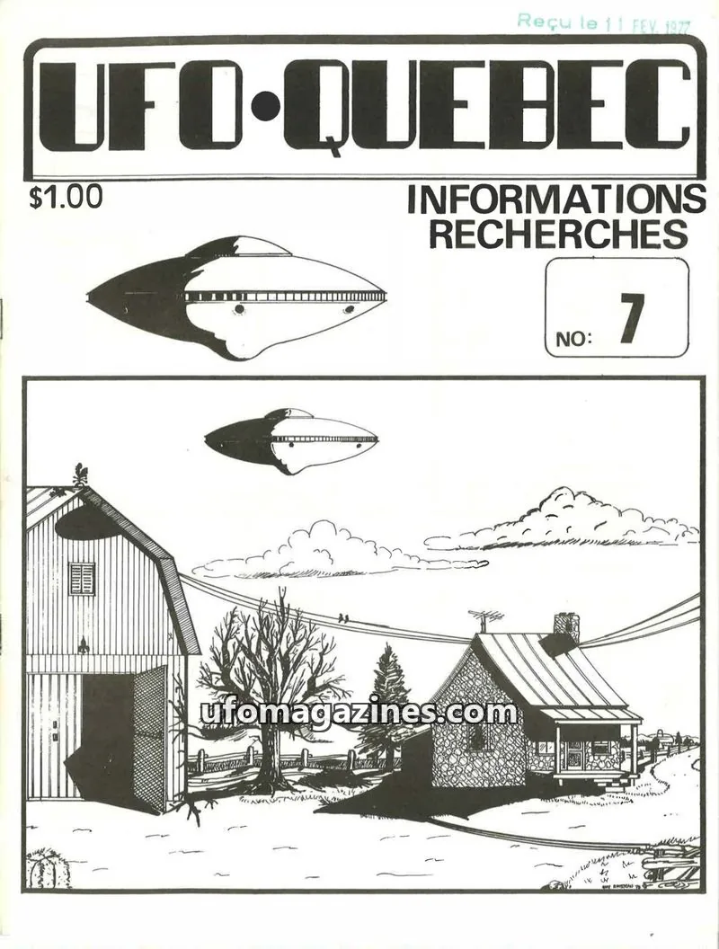 Cover of UFO Quebec issue 7: UFO-QUEBEC