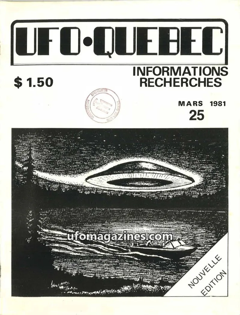 Cover of UFO Quebec issue 25: UFO-QUEBEC
