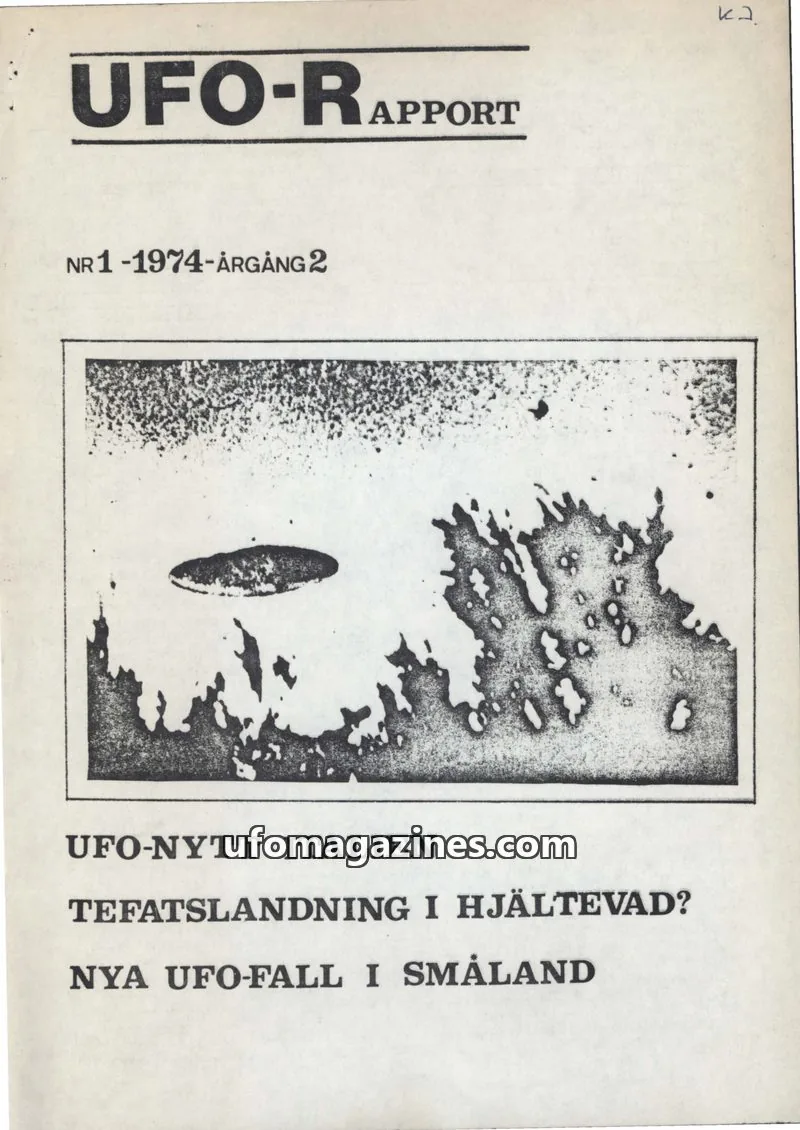Cover of UFO Rapport (Borgny Tingstedt) issue 1: UFO-RAPPORT