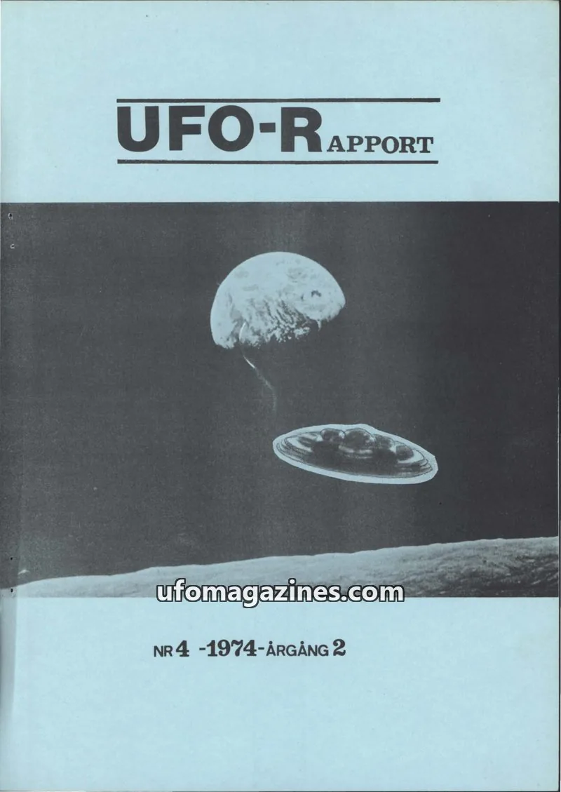 Cover of UFO Rapport (Borgny Tingstedt) issue NR 4: UFO-RAPPORT