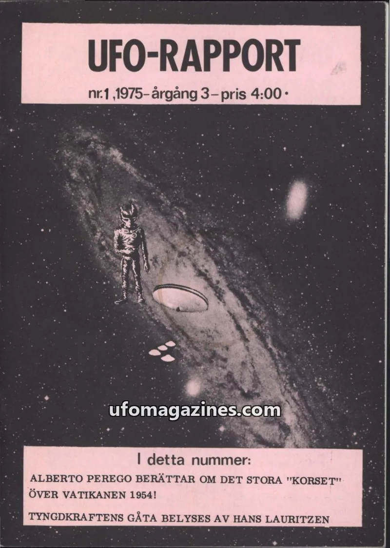 Cover of UFO Rapport (Borgny Tingstedt) issue nr.1: UFO-RAPPORT
