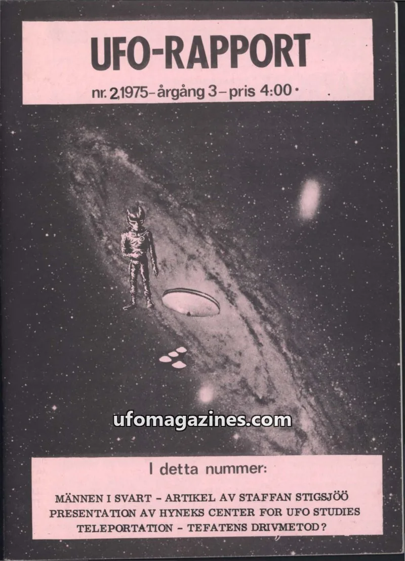 Cover of UFO Rapport (Borgny Tingstedt) issue 2,1975: UFO-RAPPORT