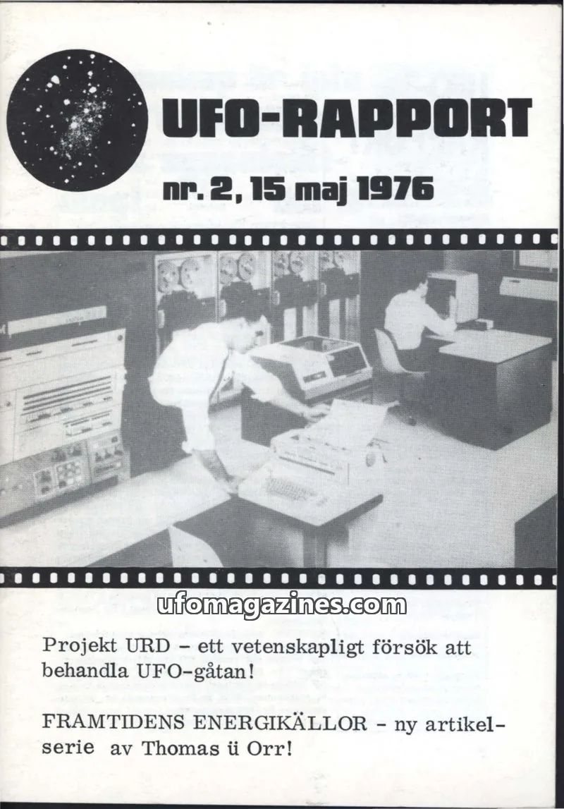 Cover of UFO Rapport (Borgny Tingstedt) issue nr. 2: UFO-RAPPORT