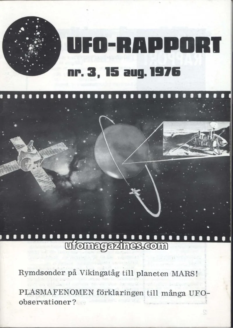 Cover of UFO Rapport (Borgny Tingstedt) issue 3: UFO-RAPPORT