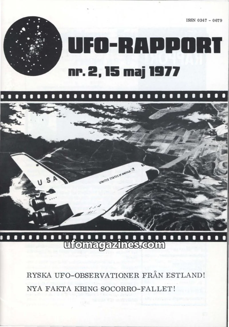 Cover of UFO Rapport (Borgny Tingstedt) issue nr. 2: UFO-RAPPORT