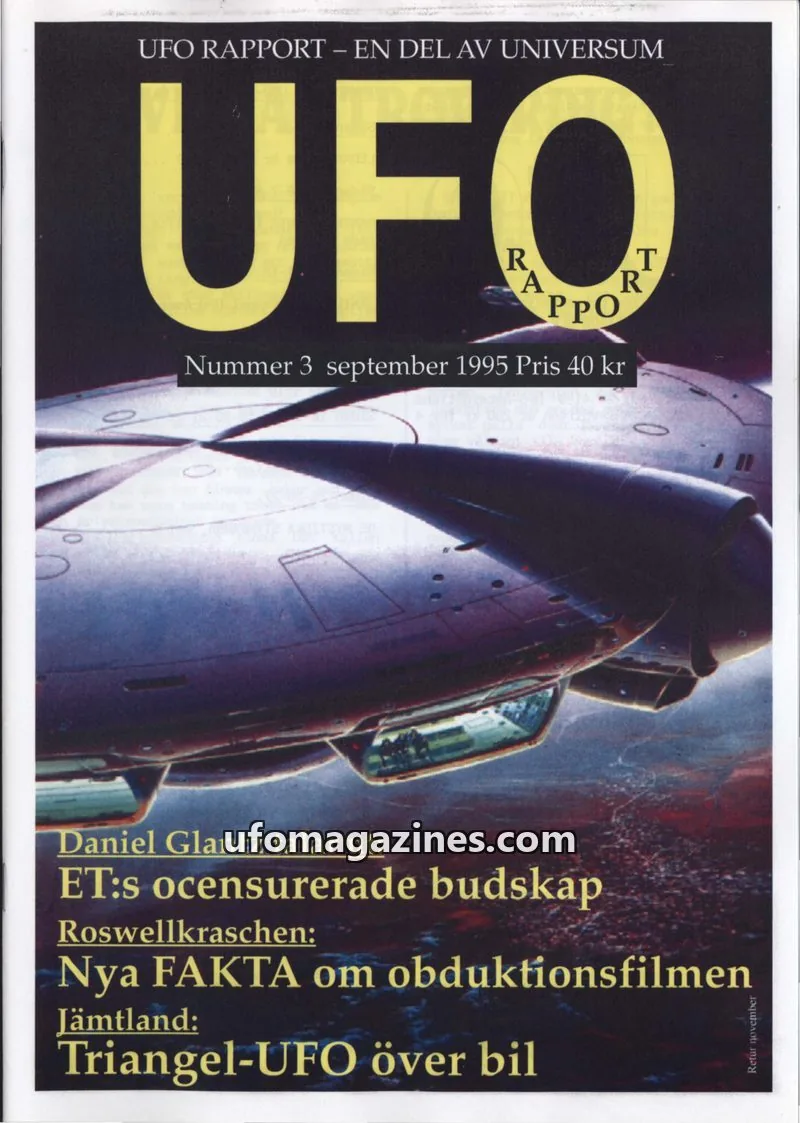 Cover of UFO Rapport (Jan Ove Sundberg) issue 3: UFO RAPPORT