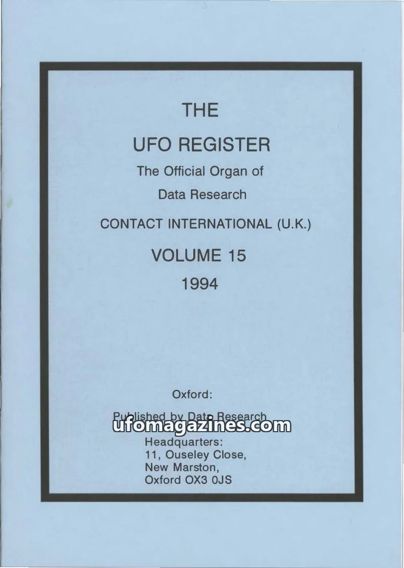 Cover of UFO Register (UK Contact) issue 18: UFO Argentina