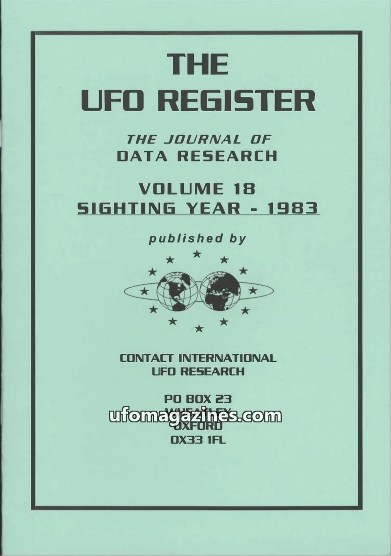 Cover of UFO Register (UK Contact) issue 18: THE UFO REGISTER