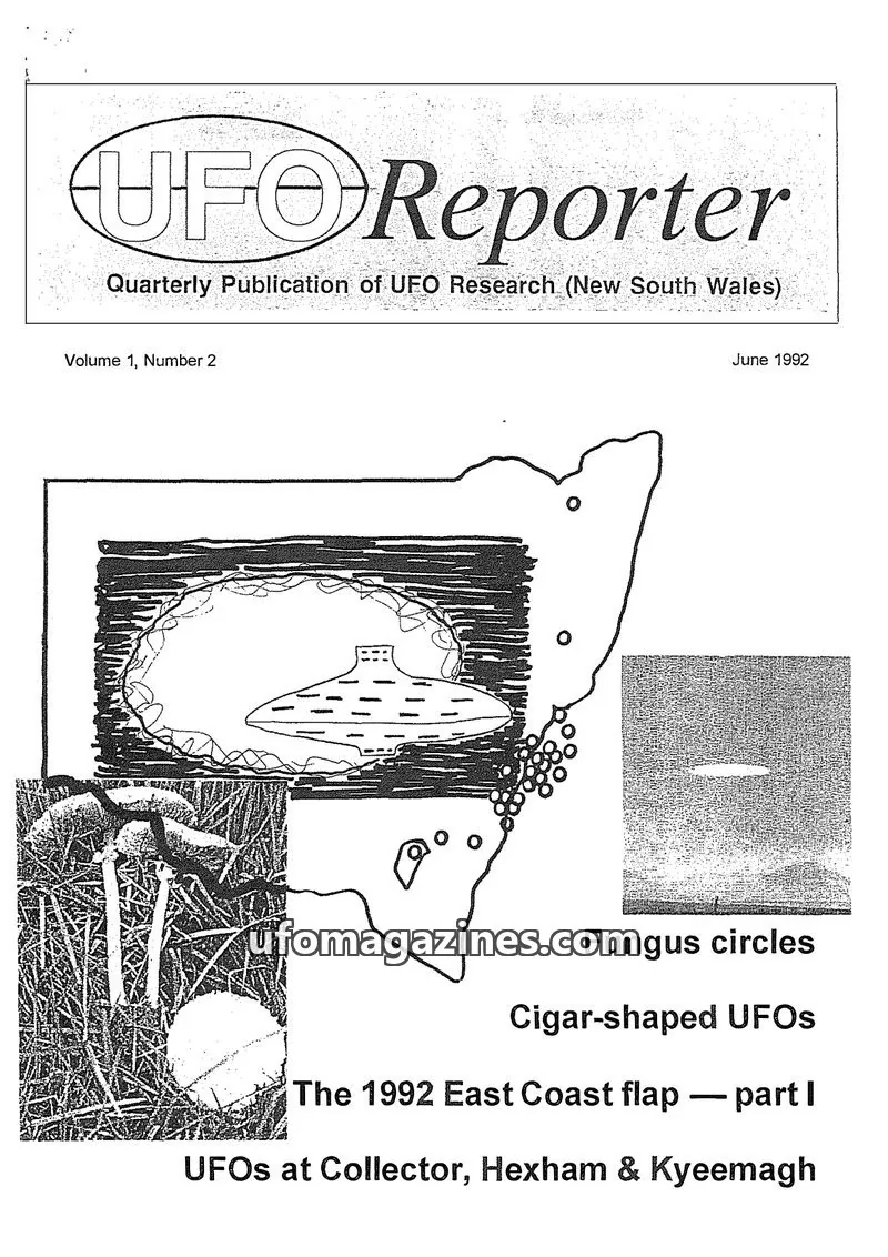 Cover of UFO Reporter (New South Wales) issue Volume 1, Number 2: UFO Reporter