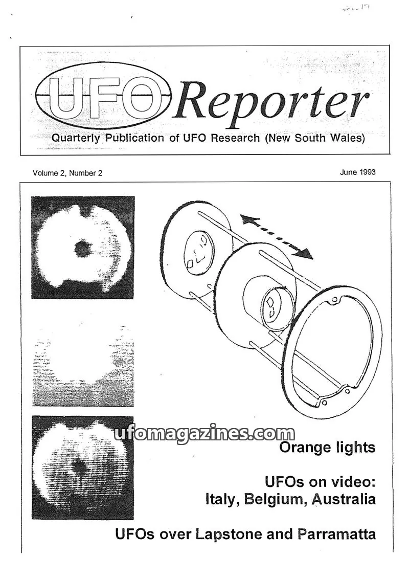 Cover of UFO Reporter (New South Wales) issue Volume 2, Number 2: UFO Reporter