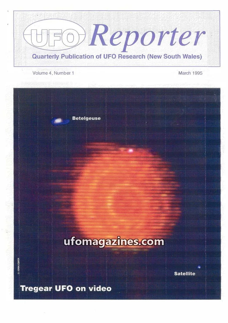 Cover of UFO Reporter (New South Wales) issue Number 1: UFO Reporter