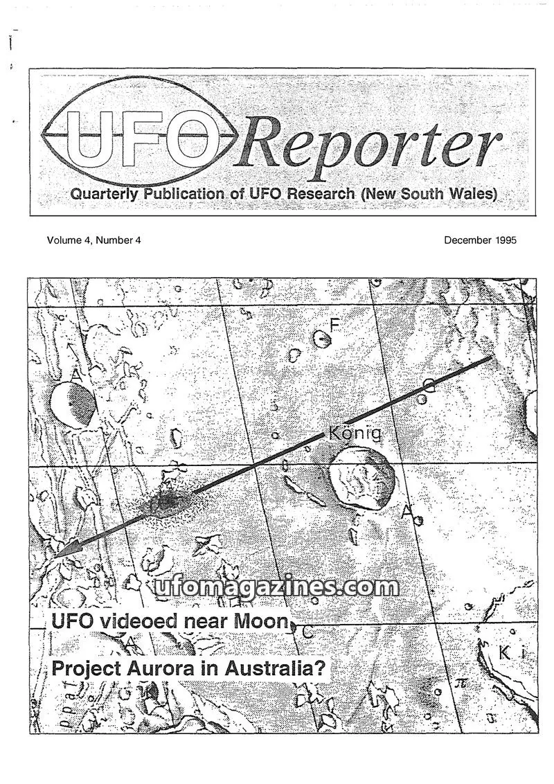 Cover of UFO Reporter (New South Wales) issue Volume 4, Number 4: UFO Reporter