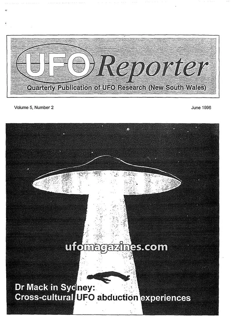 Cover of UFO Reporter (New South Wales) issue Volume 5, Number 2: UFO Reporter