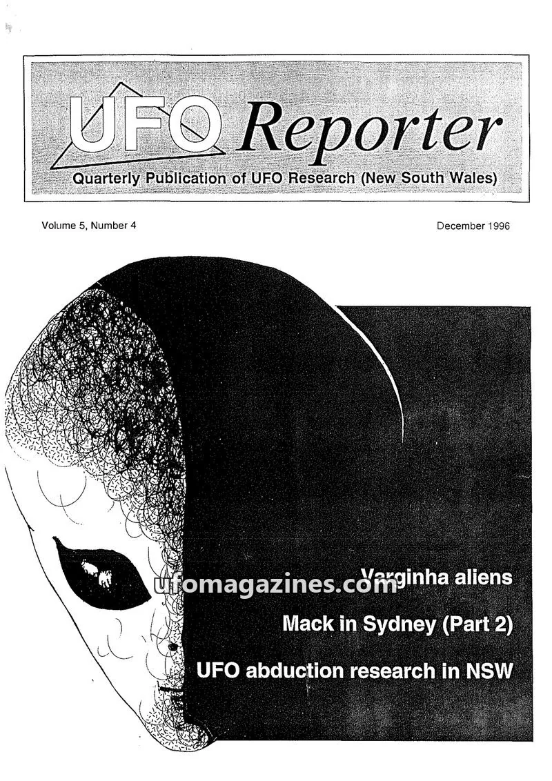 Cover of UFO Reporter (New South Wales) issue Number 4: UFO Reporter